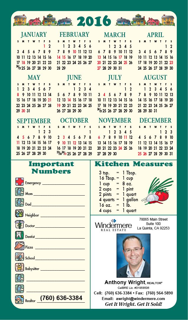 Real Estate Jumbo Postcard Calendars