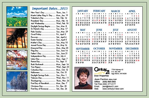 Real Estate Jumbo Postcard Calendars