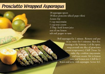 ReaMark Products: May: Prosciutto Wrapped Asparagus<br>