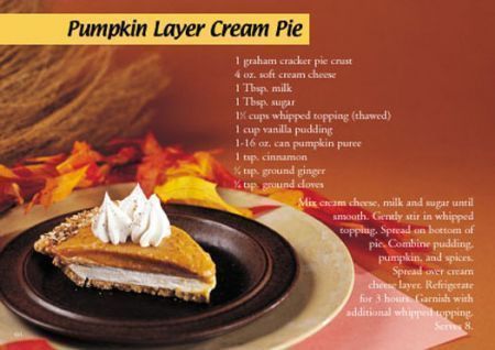 ReaMark Products: November: Pumpkin Layer Cream Pie