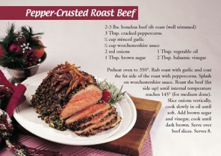 ReaMark Products: December: Pepper-Crusted Roast Beef