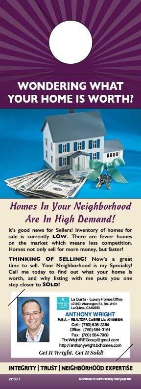 Real Estate Door Hangers with Business Card | ReaMark
