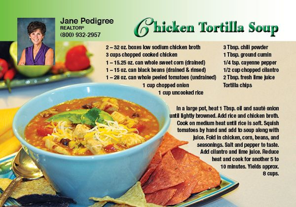 Real Estate Recipe Cards 