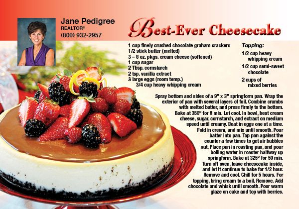 Real Estate Recipe Cards 