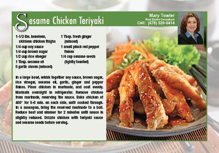 Real Estate Recipe Cards 