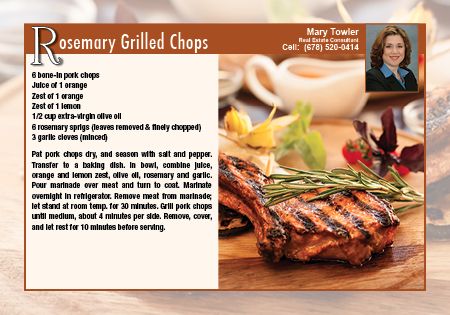 Real Estate Recipe Cards 