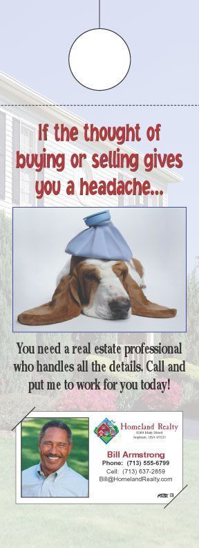 ReaMark Products: Dog With Headache Door Hanger