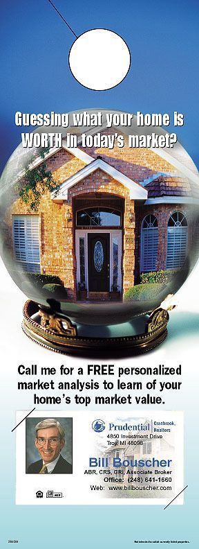 Real Estate Door Hangers with Business Card | ReaMark