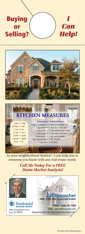 ReaMark Products: Kitchen Measures Door Hanger
