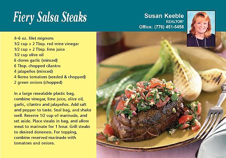 Real Estate Recipe Postcards