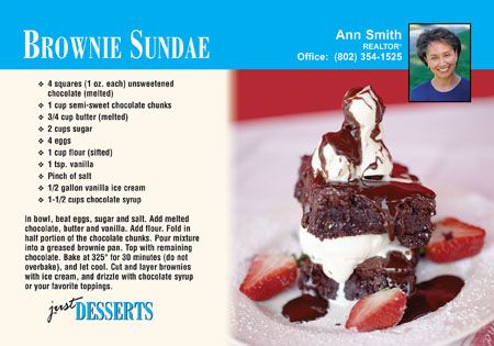 Realtor Recipe Post Cards