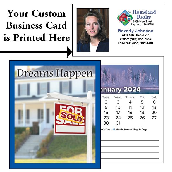 Scenic Tear Off Magentic Calendars for Real Estate