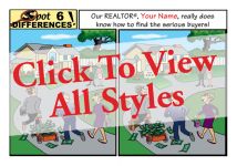 Postcards: Spot 6 Differences! Cartoon 1