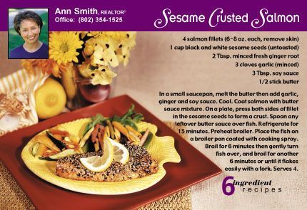 Real Estate Recipe Cards 