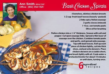 Real Estate Recipe Postcards