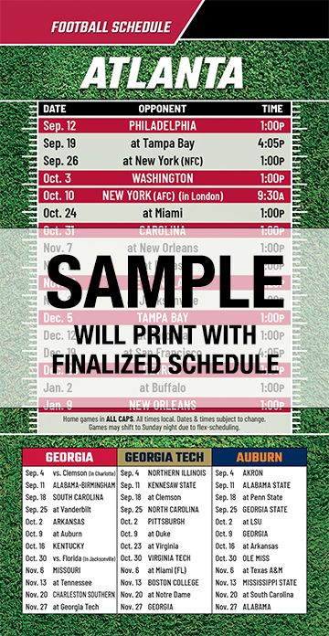 Football Schedules | ReaMark Real Estate Magnets