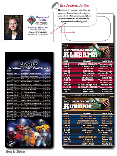 ReaMark Products: MBC College Football Schedules