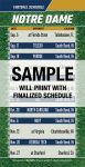 Magnetic Business Card Real Estate Football Schedules  |Realtor Tools