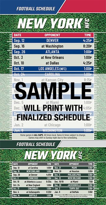 Football Schedules | ReaMark Real Estate Magnets