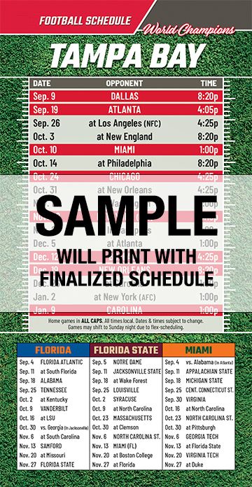 Football Schedules | ReaMark Real Estate Magnets