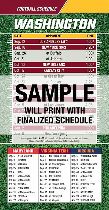 Football Schedules | ReaMark Real Estate Magnets