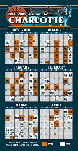 ReaMark Products: Charlotte Basketball Schedule