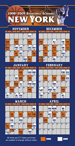 ReaMark Products: New York Basketball Schedule