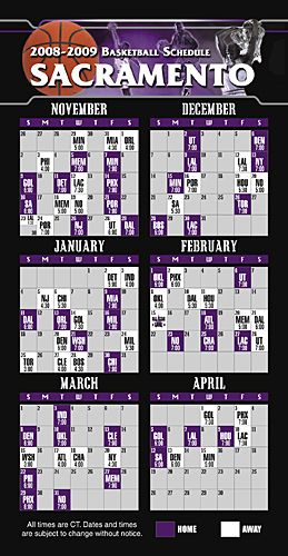 ReaMark Products: Sacramento Basketball Schedule