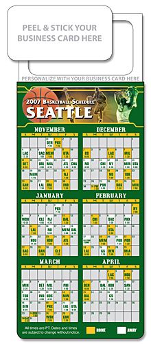 ReaMark Products: Seattle Basketball Schedule
