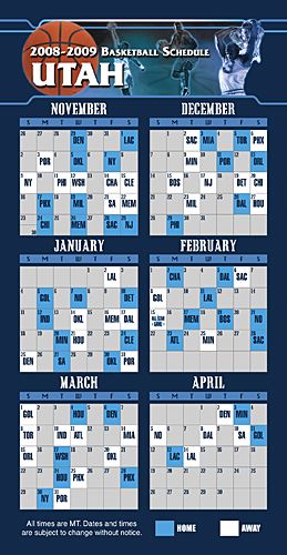 ReaMark Products: Utah Basketball Schedule