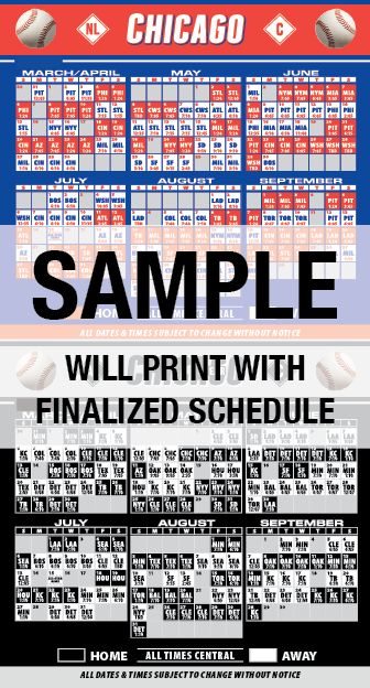 Real Estate Business Card Baseball Schedules