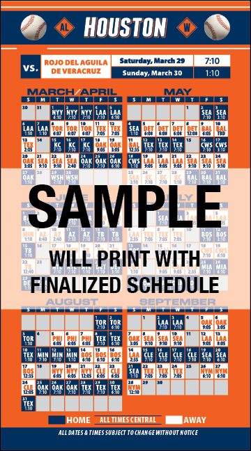 Real Estate Business Card Baseball Schedules