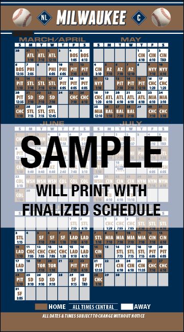 Real Estate Business Card Baseball Schedules
