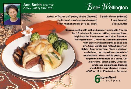 Real Estate Recipe Postcards