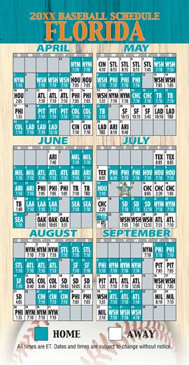 ReaMark Products: Florida Baseball Schedule