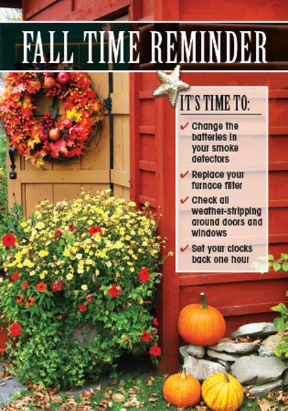 ReaMark Products: Fall Time Change Postcards