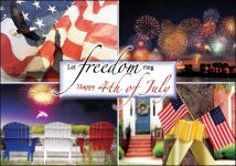 Holiday Cards: Freedom Ring 4th July