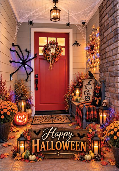Holiday Postcards: Halloween Spooky Door