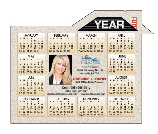 Realtor House Shaped Magnet Calendars