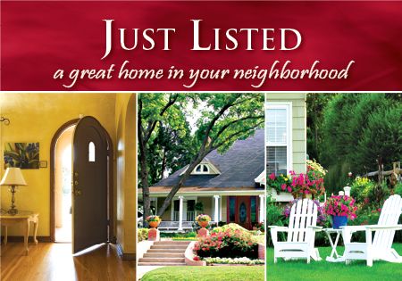 Real Estate Just Listed Postcards & Just Sold Postcards
