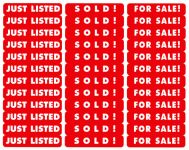 Postcards: Just Listed/Sold/For Sale Labels