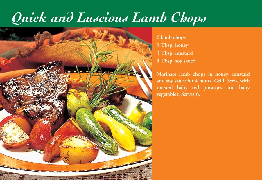 ReaMark Products: November: Quick & Luscious Lamb Chops