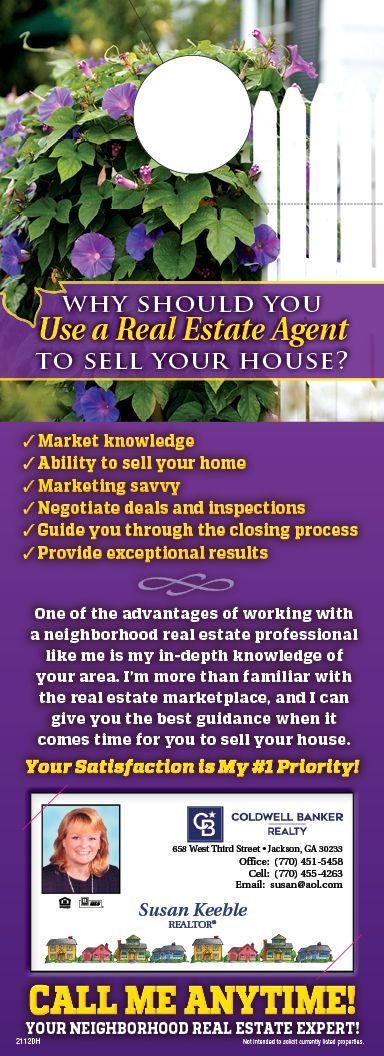 Real Estate Door Hangers with Business Card | ReaMark