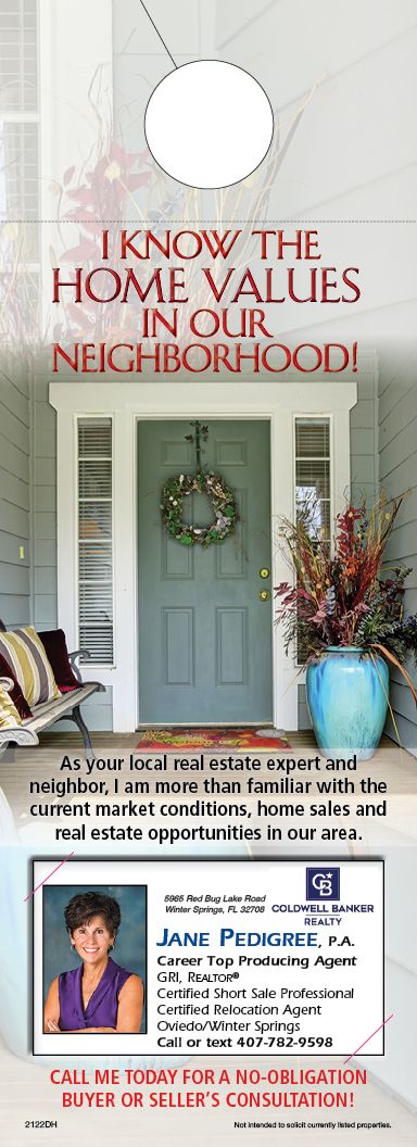 Real Estate Door Hangers with Business Card | ReaMark