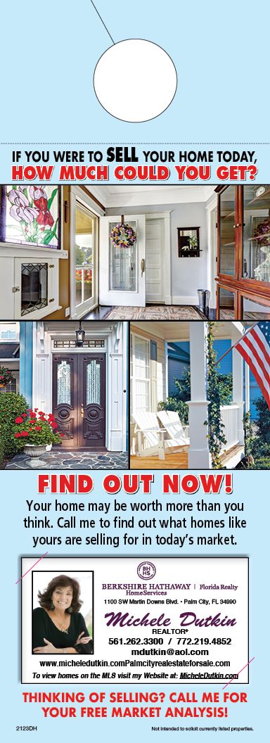 Real Estate Door Hangers with Business Card | ReaMark