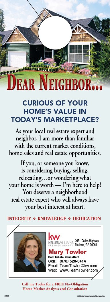 Real Estate Door Hangers with Business Card | ReaMark