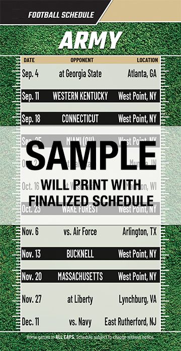 ReaMark Products Army Football Schedules