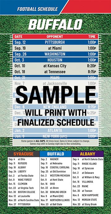 ReaMark Products: Buffalo Football Schedules