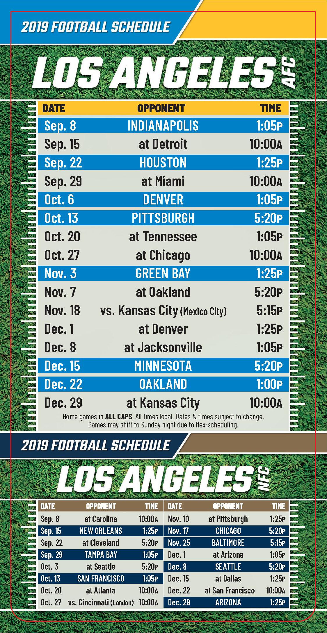 Football Schedules | ReaMark Real Estate Magnets