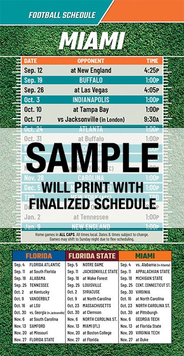 Football Schedules | ReaMark Real Estate Magnets